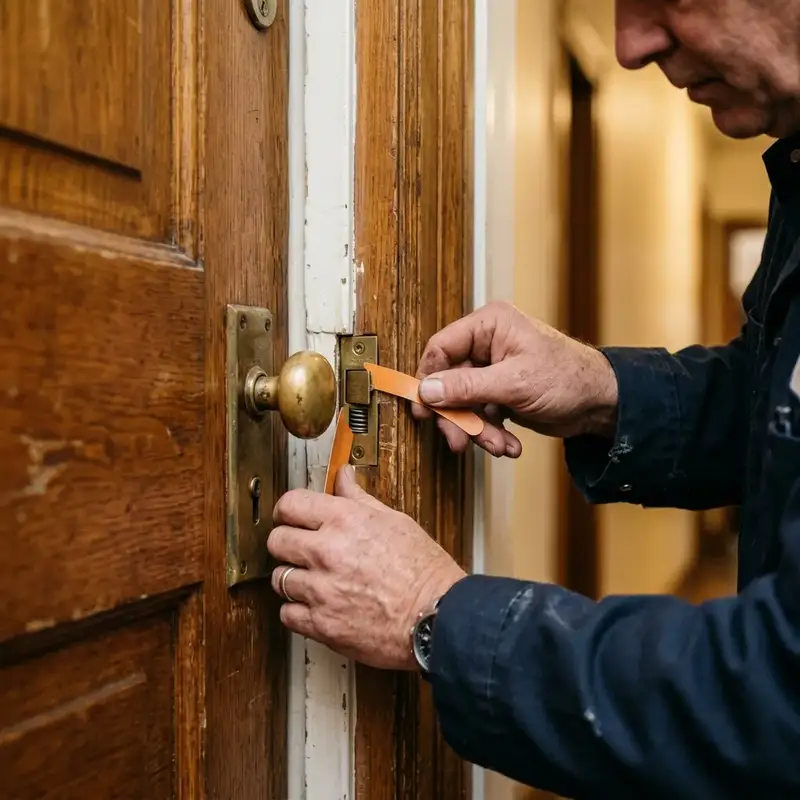 Cerrajero realizando apertura de puerta en Torelló