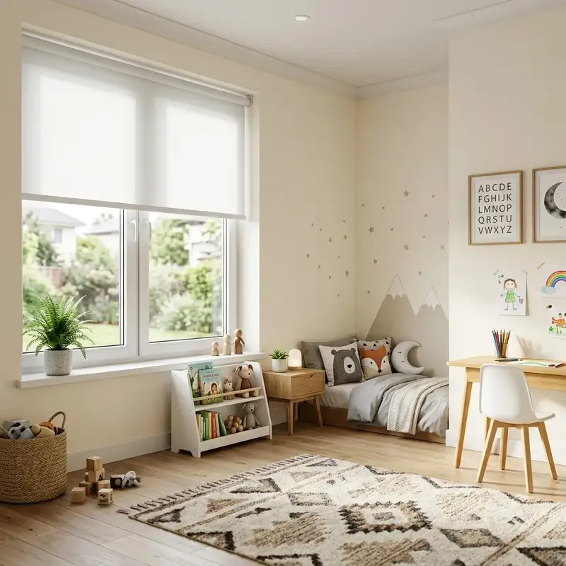 Persianas sin cordones para habitación infantil