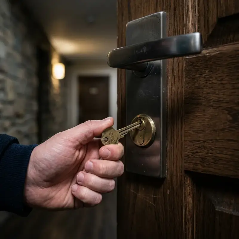 Así puedes abrir una puerta atascada desde afuera
