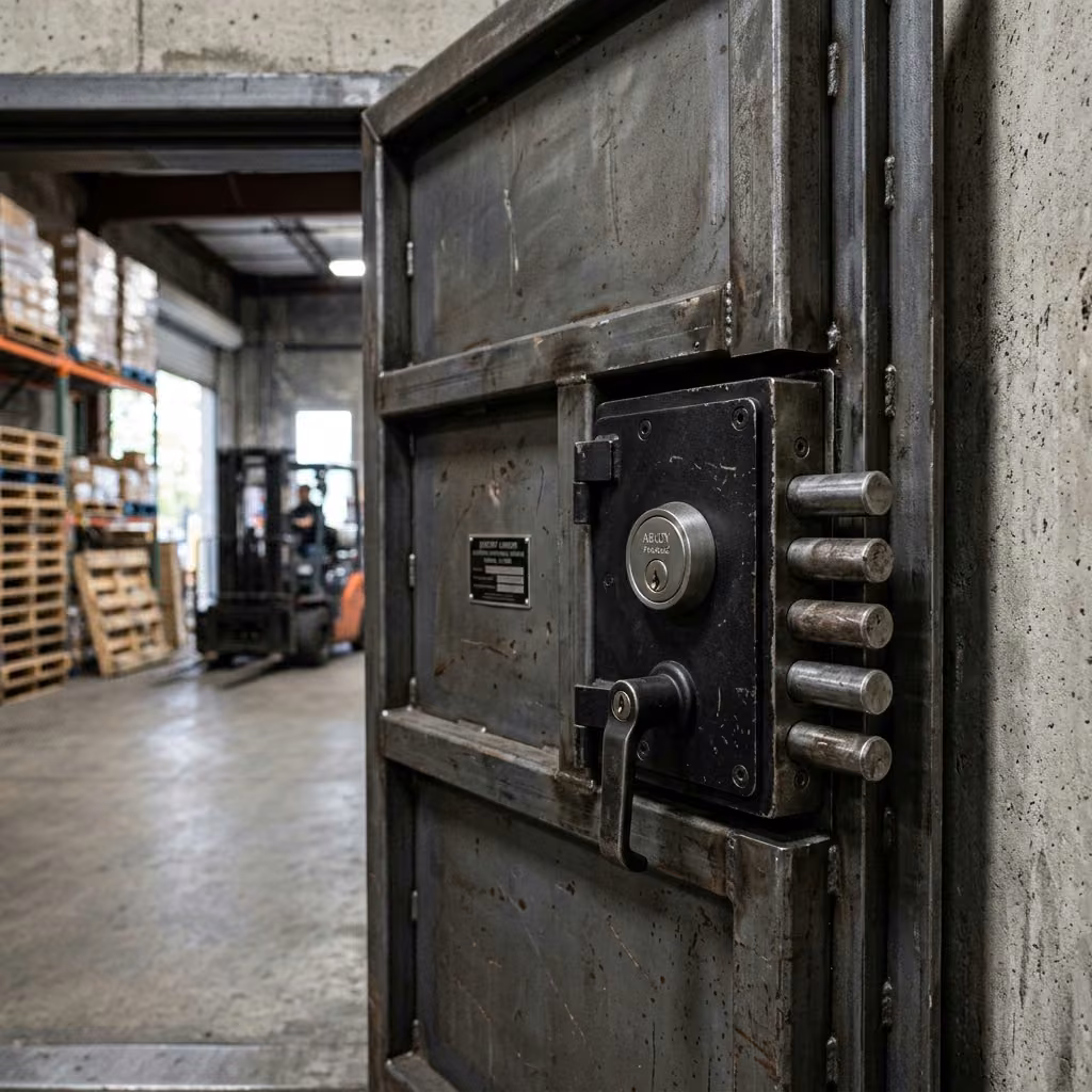Puerta de acero industrial