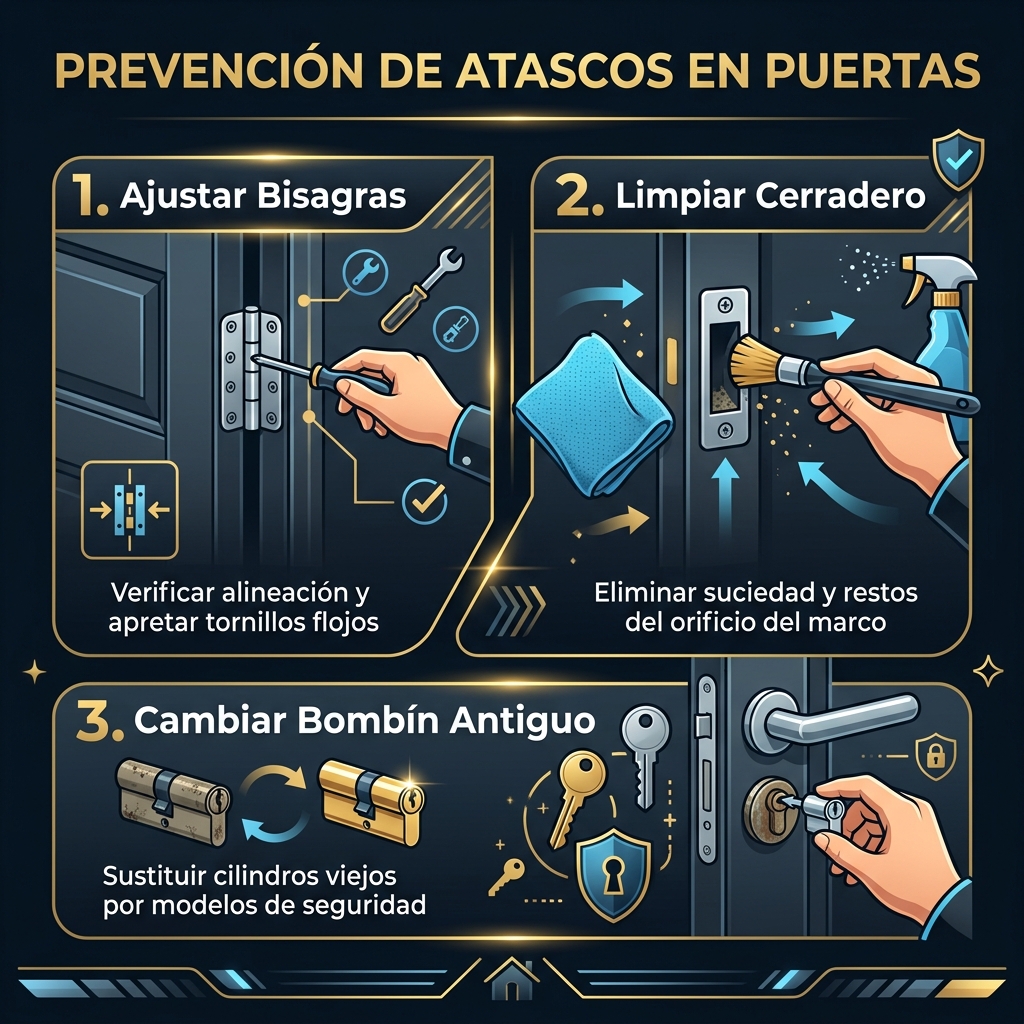 InfografÃa: Prevención de atascos en puertas